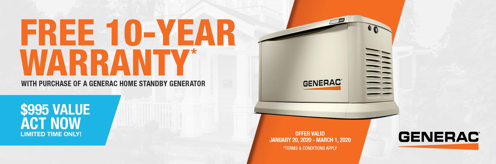 Homestandby Generator Deal | Warranty Offer | Generac Dealer | Lowell, MA